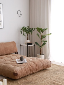 Αναδιπλούμενος καναπές 2 θέσεων Fold Καφέ 120x79x75 cm - Img 5
