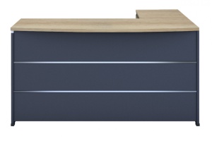 Αναστρέψιμο γραφείο Lotus Oak, Ανθρακί 180x160x75 cm - Img 6