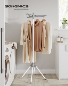 Απλώστρα Ρούχων Songmics Λευκό 65x65x150 cm - Img 2