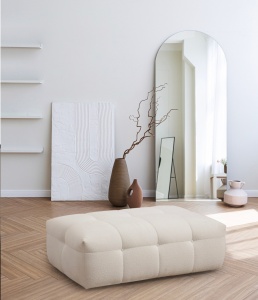 Αρθρωτός καναπές Cady Μπεζ 120x80x42 cm