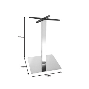 Βάση για επιφάνεια τραπεζιού Aluminum Pako World Ασημί 45x45x72 cm - Img 2