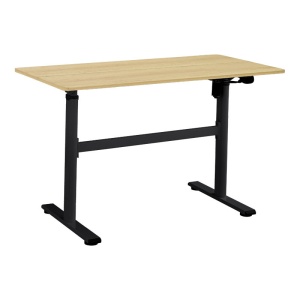Γραφείο ρυθμιζόμενο καθ’ ύψος Karla sonoma - μαύρο 120x60x72/115 cm