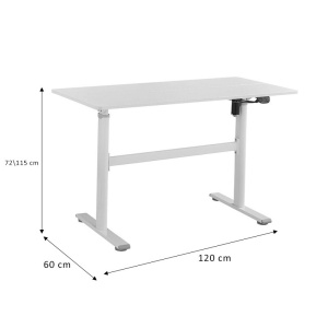 Γραφείο ρυθμιζόμενο καθ’ ύψος Karla λευκό 120x60x72/115 cm - Img 5