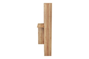 Γραφείο Janson Pakoworld με βιβλιοθήκη, χρώμα δρυς, 113.2x40x141.8 cm - Img 4