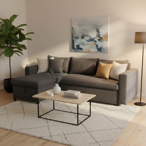 Γωνιακός Καναπές Lilian Ανθρακί 225x148x81 cm