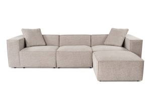 Γωνιακός Καναπές Lora Καφέ 303x193x65 cm - Img 3