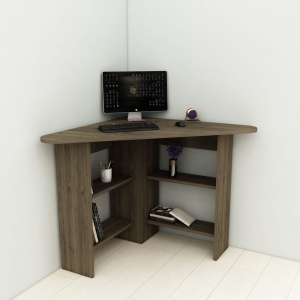 Γωνιακό γραφείο Corner Καρυδί 80x73.8x80 cm - Img 2
