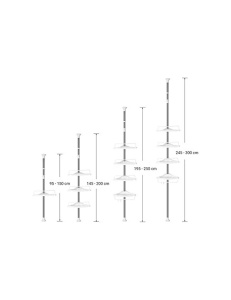 Γωνιακό ράφι μπάνιου, Songmics, 95-300 cm, BCB02SW - Img 3