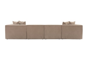 Δεξιός Γωνιακός Καναπές Sora Cappuccino 430x75x102 cm - Img 9