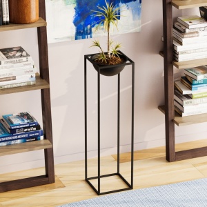 Διακοσμητική Γλάστρα GED020 Μαύρο 28x80x28 cm