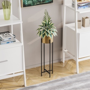 Διακοσμητική Γλάστρα GED025A Χρυσό 23x78x23 cm