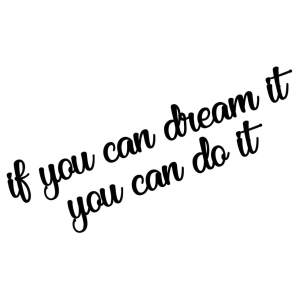 Διακοσμητικό Τοίχου από Ξύλο και Μέταλλο If You Can Dream It You Can Do, Μαύρο, 8x14 cm - Img 3