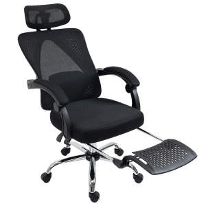 Διευθυντική καρέκλα γραφείου με υποπόδιο Titan Premium Quality ύφασμα υψηλής ποιότητας - πλέγμα μαύρο - Img 3
