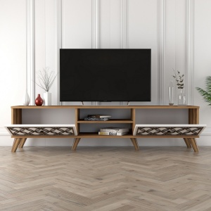 Έπιπλο TV Class-Walnut, Λευκό - Img 3