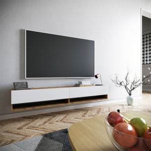 Έπιπλο TV Handra Λευκό 180x31.5x29.5 cm - Img 2