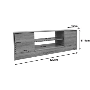 Έπιπλο TV Sasa Sonoma 120x35x41.5 cm - Img 5