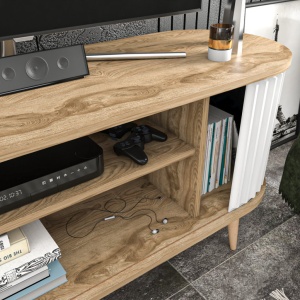 Έπιπλο TV Stor-Oud Oak, Λευκό - Img 8