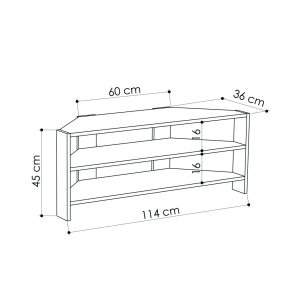 Έπιπλο TV Thales Δρυς 114x45x36 cm - Img 3