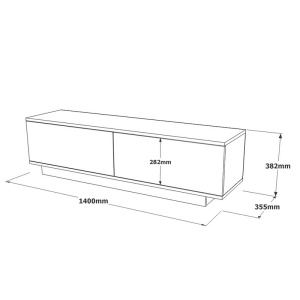 Έπιπλο TV Zoeva Wenge 140x.35x38.2cm - Img 6