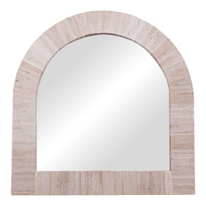 Επιτοίχιος καθρέφτης (ξύλο μπανανιάς) Koin Boho Pako World Natural 80x80x8 cm