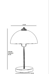 Επιτραπέζιο φωτιστικό Lungo Χρυσό 25x16x40 cm - Img 4