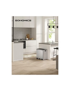 Κάδος ανακύκλωσης, Songmics, 3 διαμερίσματα, LTB54NL, 3 x 18 L - Img 2