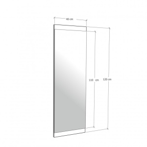 Καθρέφτης Boy Aynasi Dekoratif Basic Ceviz 40x120 - Img 6