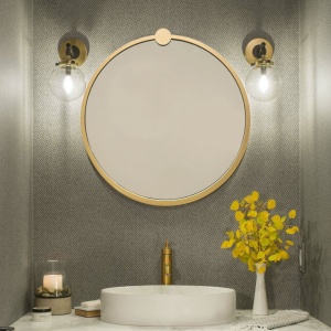 Καθρέφτης GoldMetalÇerçeveYuvarlakAynaA708 Gold - Img 4