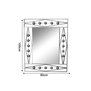 Καθρέφτης Roteron μεταλλικός χρυσός 80x2x100 cm - Img 2