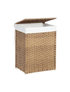 Καλάθι απλύτων, Songmics, 90 L, LCB51NL, Φυσικό