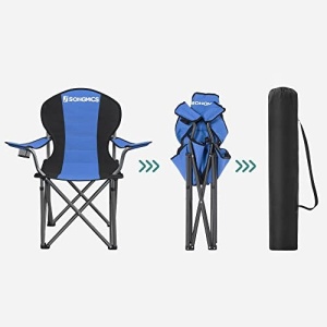 Καρέκλα camping, Songmics, Μπλε-Γκρι, 92x57x104 cm - Img 5