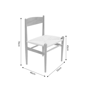 Καρέκλα Conan από ξύλο οξιάς με sezut από sfoara φυσικό 52x46x78 cm - Img 6