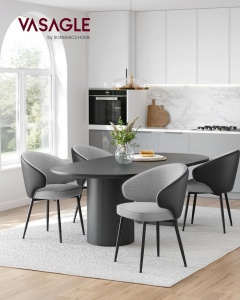 Καρέκλα dinings, Vasagle, ανοιχτό γκρι, 64x59x83.5 cm