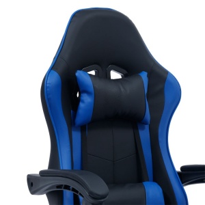 Καρέκλα gaming William τεχνητό δέρμα μαύρο - μπλε - Img 5