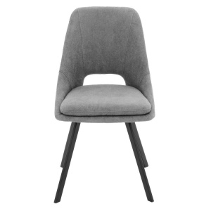 Καρέκλα Initiate material teddy γκρι-μαύρο πόδι μεταλλικό 48x57x85 cm - Img 4