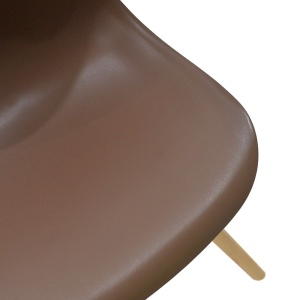 Καρέκλα Julita πλαστικό PP καφέ πόδια φυσικά 41x46x41+ cm - Img 5