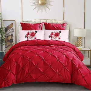 Κλινοσκεπάσματα με Λάστιχο 180x200 Crease Κόκκινο 6 Τεμάχια (Finet)