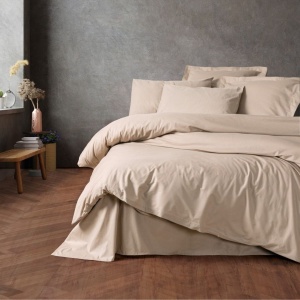 Κλινοσκεπάσματα Plain Μπεζ (Βαμβάκι 100%)