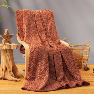 Κουβέρτα Emboss Cottonbox Κεραμιδί, 220x240