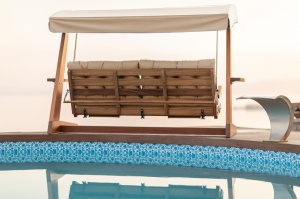 Κούνια Κήπου 3 Θέσεων Luna Deluxe 2600, Μπεζ, 260x200x195 cm - Img 2