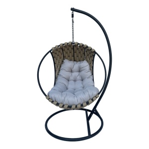 Κούνια Κήπου Makito Pako World, Μαύρο, PVC, Μπεζ-Γκρι, 100x105x195 cm - Img 3