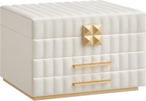 Κουτί κοσμημάτων Songmics Λευκό 24x21.5x15.8 cm