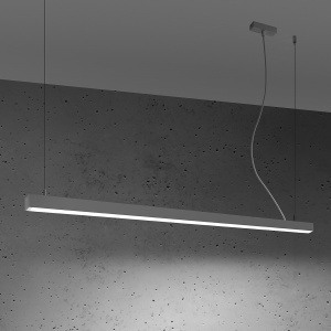 Κρεμαστό φωτιστικό LED Pinne, Γκρι, 4000K, 150x6x150 cm - Img 3