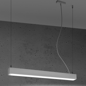 Κρεμαστό φωτιστικό LED Pinne, Λευκό, 4000K, 67x6x150 cm - Img 3