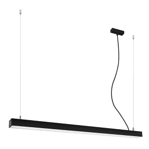 Κρεμαστό φωτιστικό LED Pinne, Μαύρο, 4000K, 118x6x150 cm