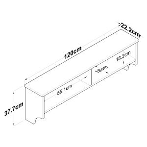 Κρεμάστρα P2 Λευκό 120x37.2x22.2 cm - Img 10
