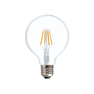 Λαμπτήρας LED G80 4W E27 3000K 200-220V, Διάφανο, 8x8x12 cm
