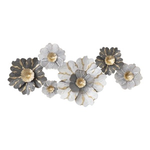 Μεταλλική Διακόσμηση Τοίχου Daisy Pako World χρυσόiu 131x64x9.5 cm