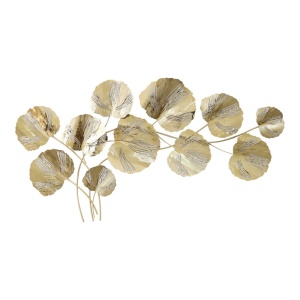 Μεταλλική Διακόσμηση Τοίχου Fleur Pako World χρυσόiu 131x68.5x6 cm