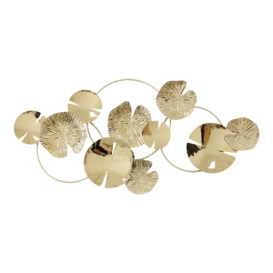 Μεταλλική Διακόσμηση Τοίχου Lacy μέταλλο Pako World χρυσόiu 118x57x5 cm